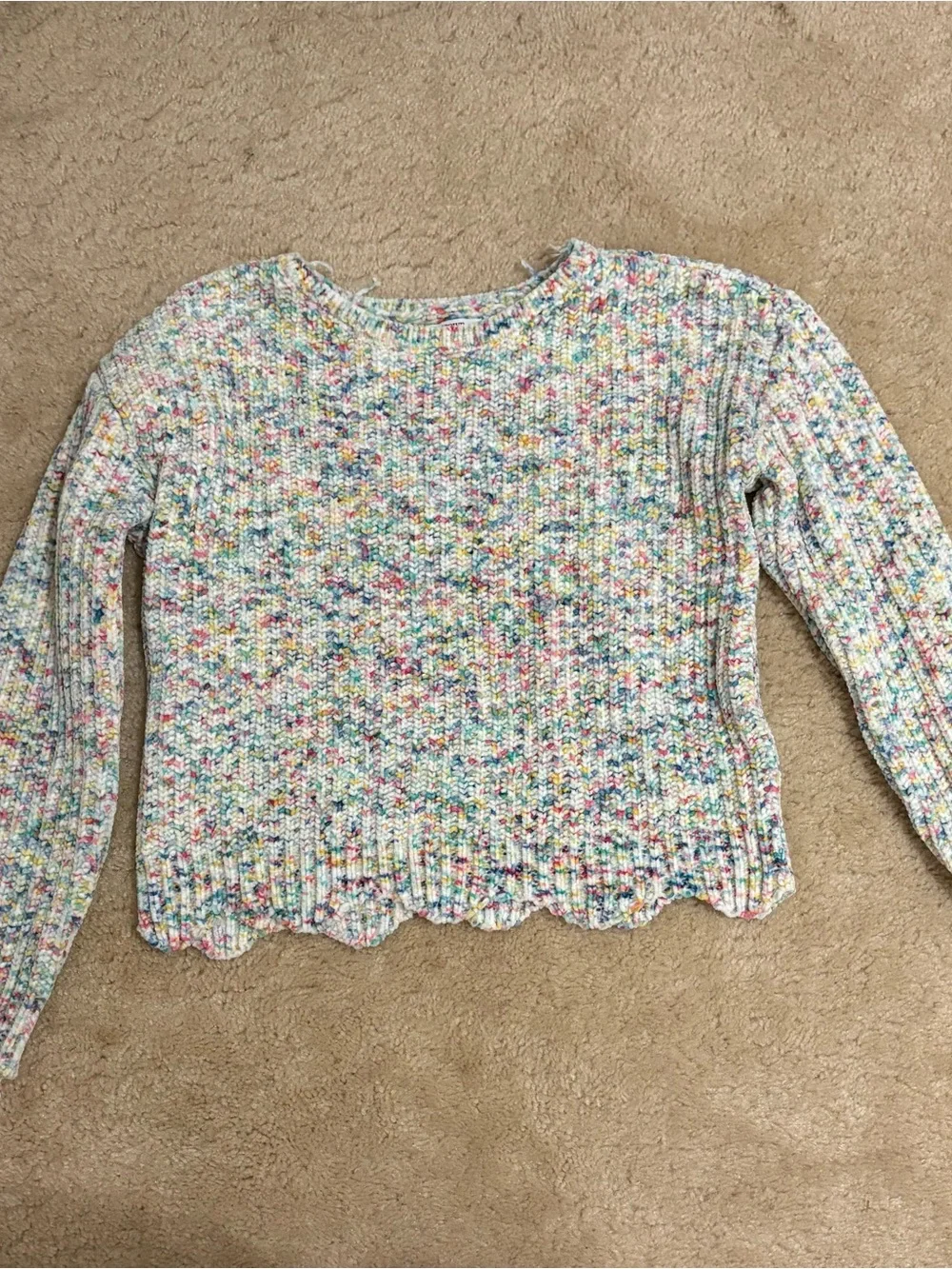 Crown & Ivy Kids Multicolor Speckled Knit Sweater